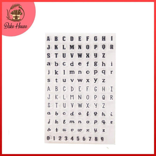 Alphabet & Numbers Silicone Rubber Stamp