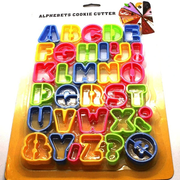 Alphabets & Symbols Cutter Set Colorful Plastic