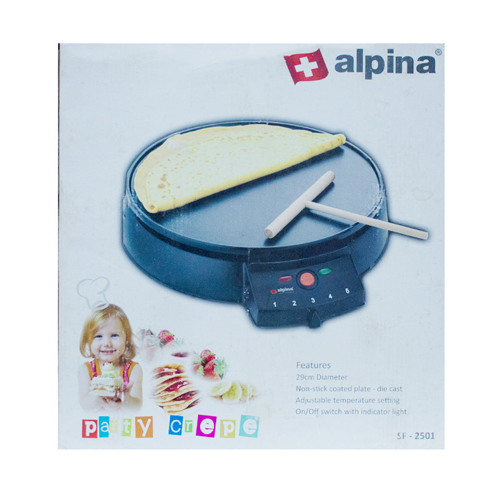 Alpina Crepe Maker Non Stick Coated Plate - Die Cast