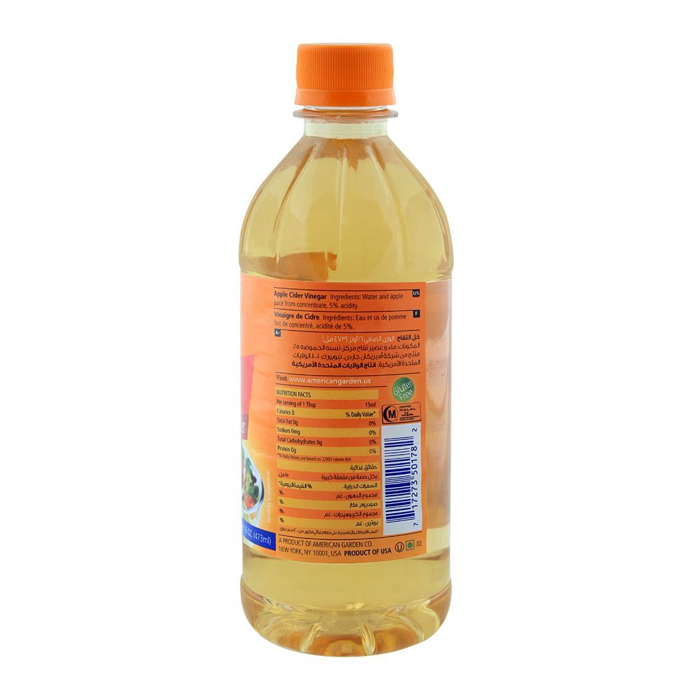 American Garden Vinegar, Apple Cider, 473ML