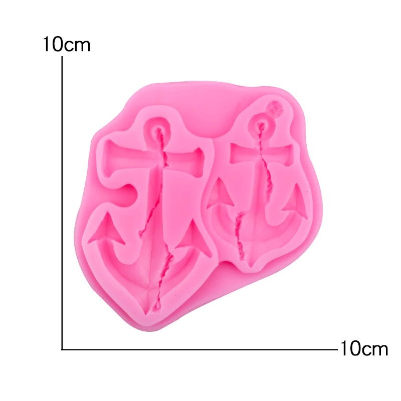 Anchor Silicone Fondant Mold 2 Cavity