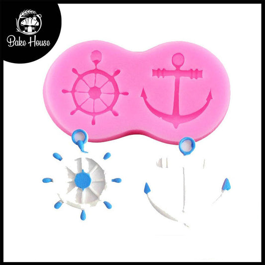 Anchor & Ship Wheel Silicone Fondant Mold