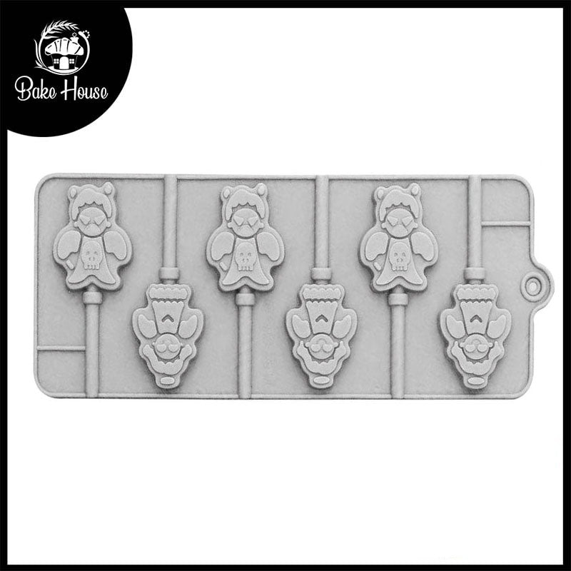 Angel And Demon Silicone Lollipop Mold 6 Cavity