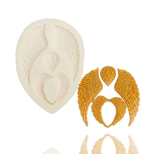 Angel Wings Silicone Fondant & Chocolate Mold 4 Cavity Design 01