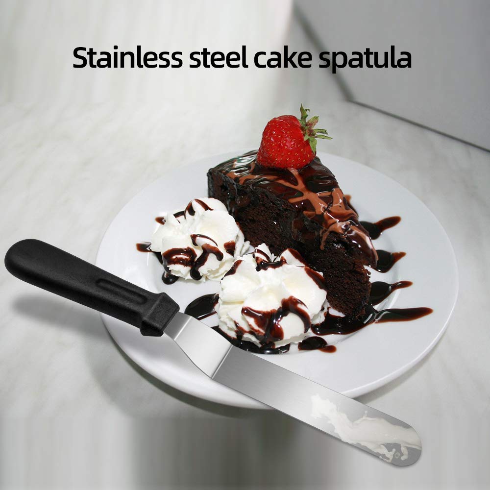 Angled Frosting Spatula Knife Stainless Steel Plastic Handle