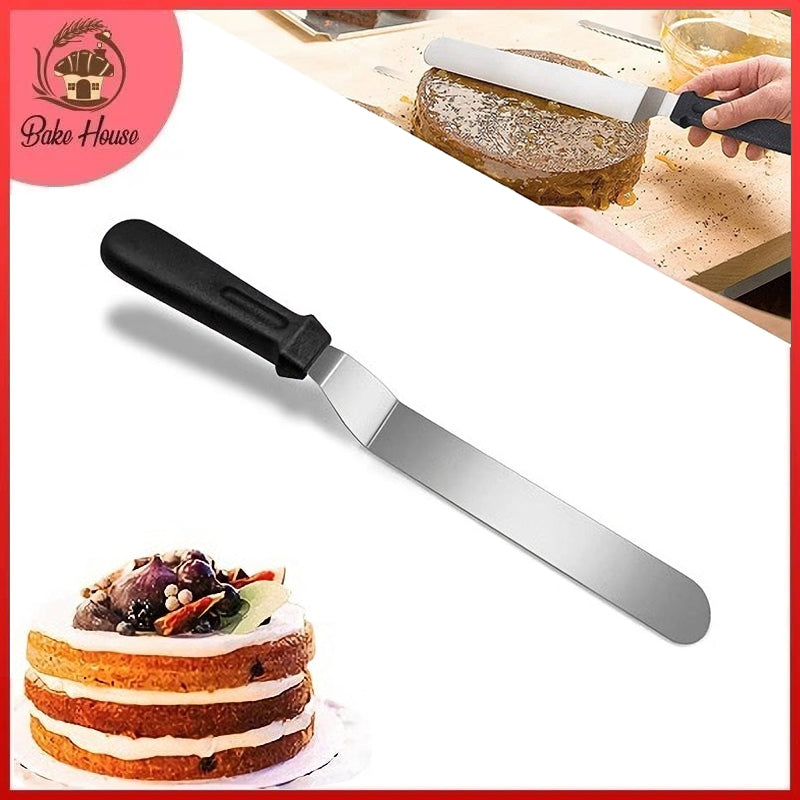 Angled Frosting Spatula Knife Stainless Steel Plastic Handle