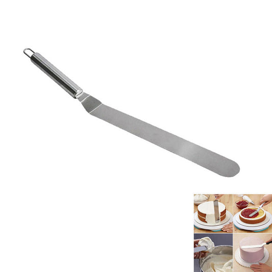 Angled Spatula Knife Full Stainless Steel Large (11.6 Inch)