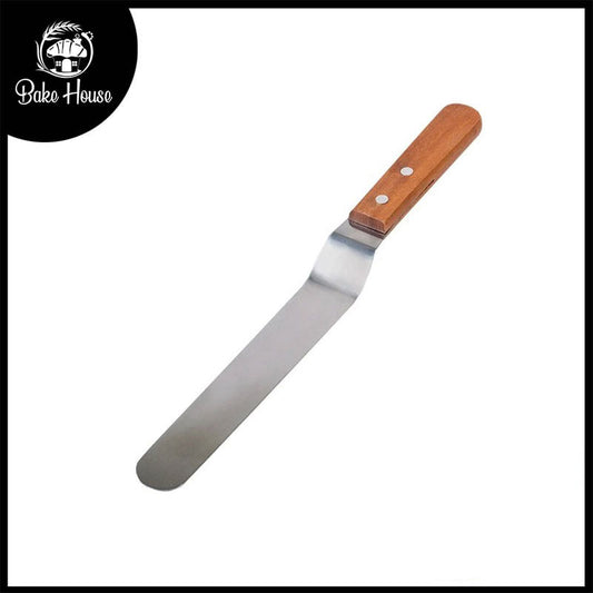 Angled Spatula Knife Steel With Wood Handle 12 Inch