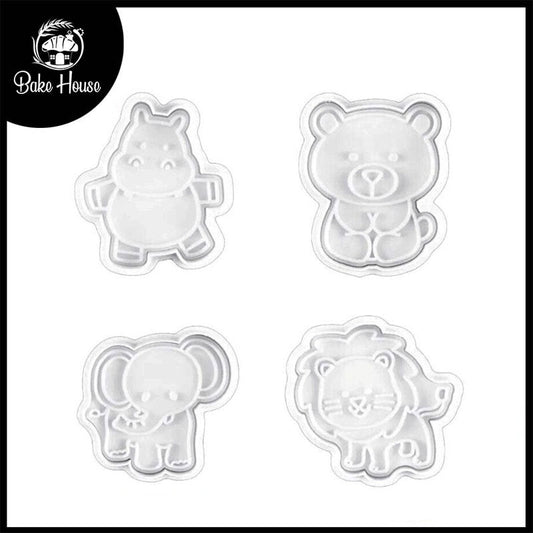 Animal Fondant Cutter 4Pcs Set Plastic