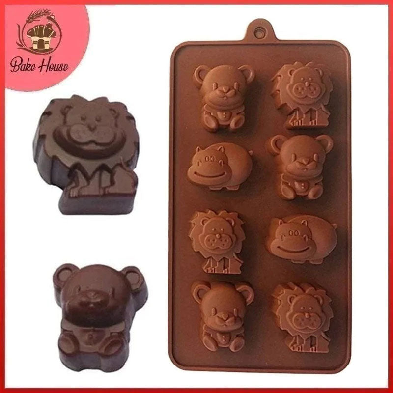 Animal Silicone Chocolate & Candy Mold 8 Cavity