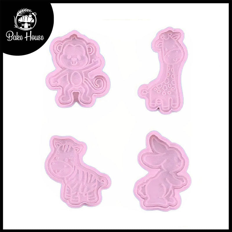 Animals Fondant & Cookie Cutters 4Pcs Set