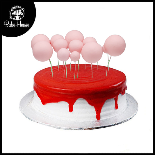 Artificial Matt Pink Faux Ball Topper 20Pcs Set