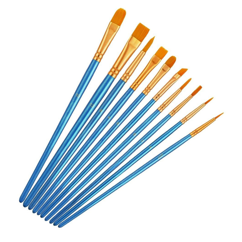 Artist Painting Brushes 10Pcs Set Plastic