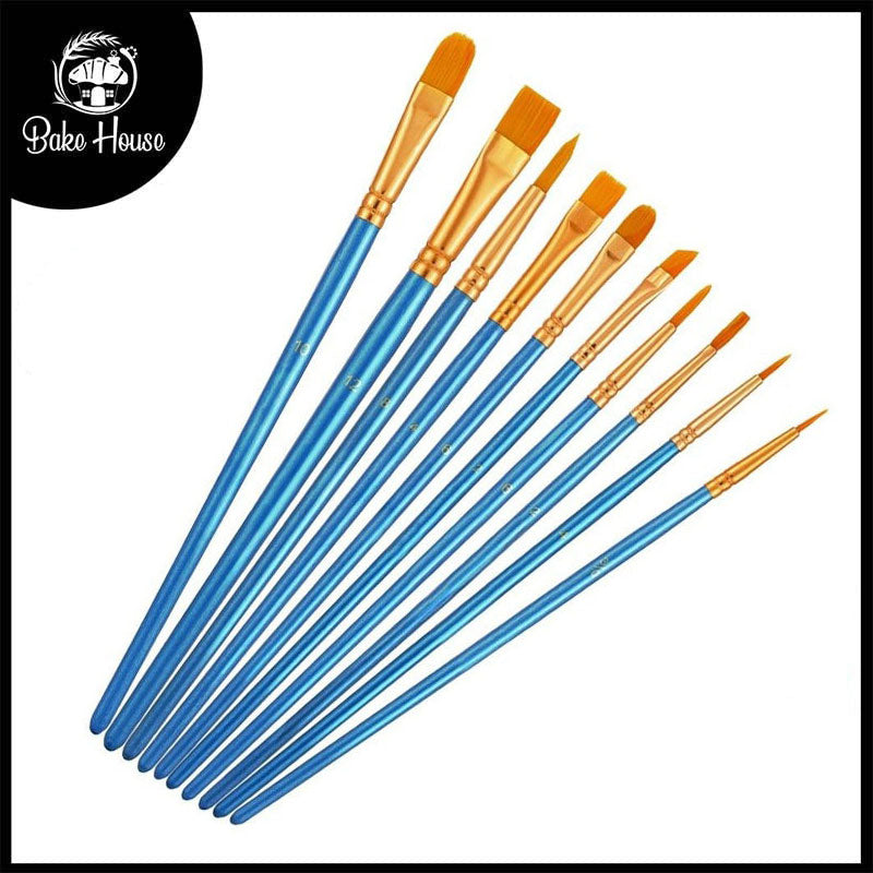 Artist Painting Brushes 10Pcs Set Plastic