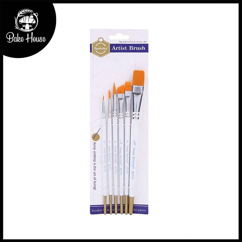 Artistic Cake Painting Brushes 6Pcs Set