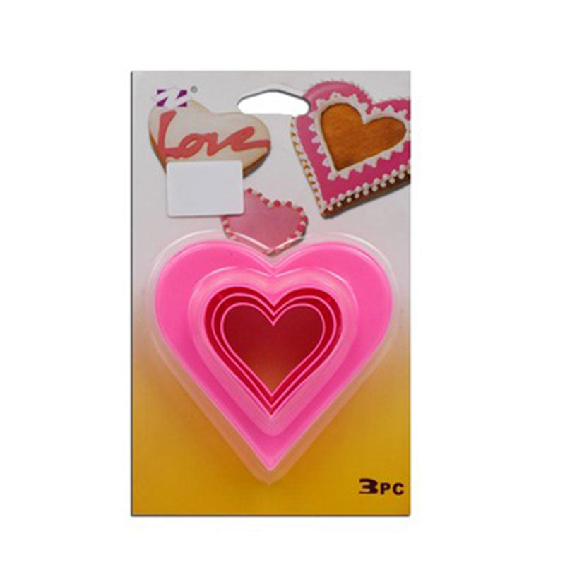 Heart Cookie Cutter 3Pcs Set Plastic