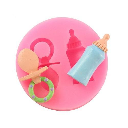 Baby Feeding Bottle and Pacifier Silicone Fondant & Chocolate Mold