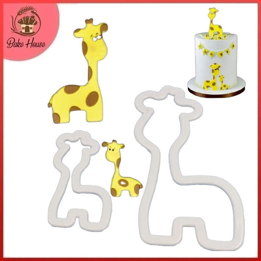 Baby Giraffe Fondant Cutter 2Pcs Set Plastic