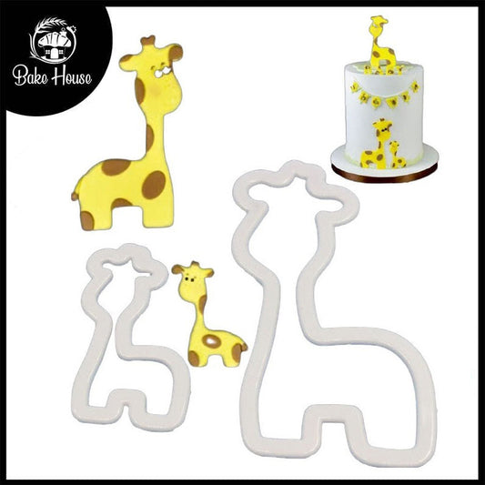 Baby Giraffe Fondant Cutter 2Pcs Set Plastic