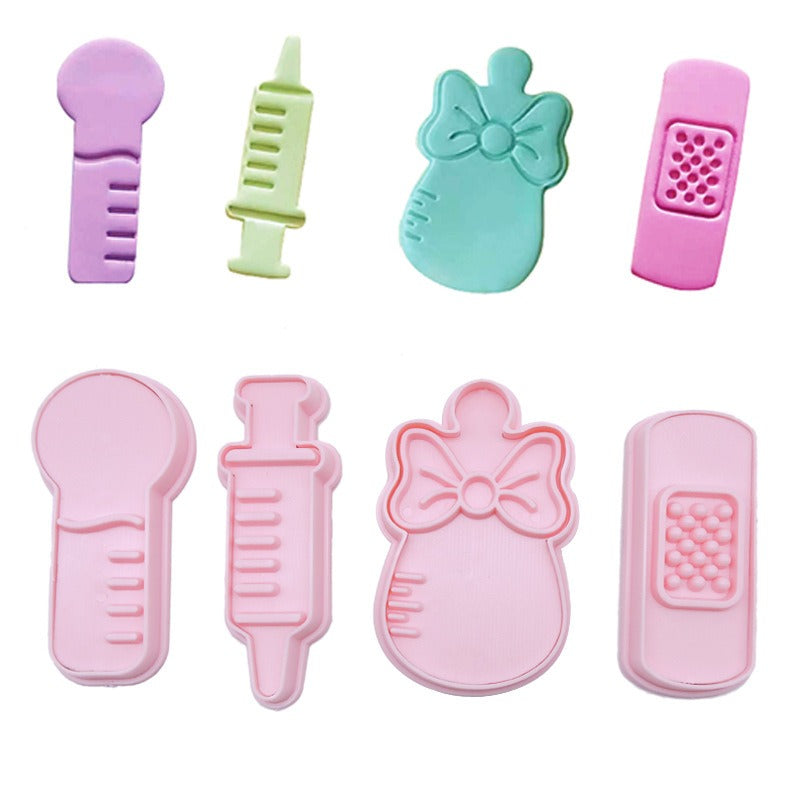 Baby Medical Instrument Theme Fondant & Cookie Cutter 4Pcs Set