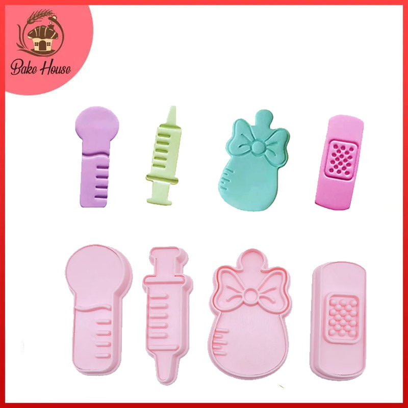 Baby Medical Instrument Theme Fondant & Cookie Cutter 4Pcs Set