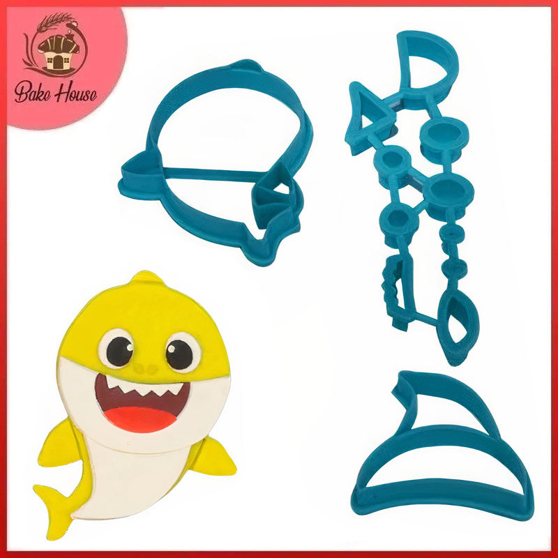 Baby Shark Fondant Cutter Set Plastic (Design 1)