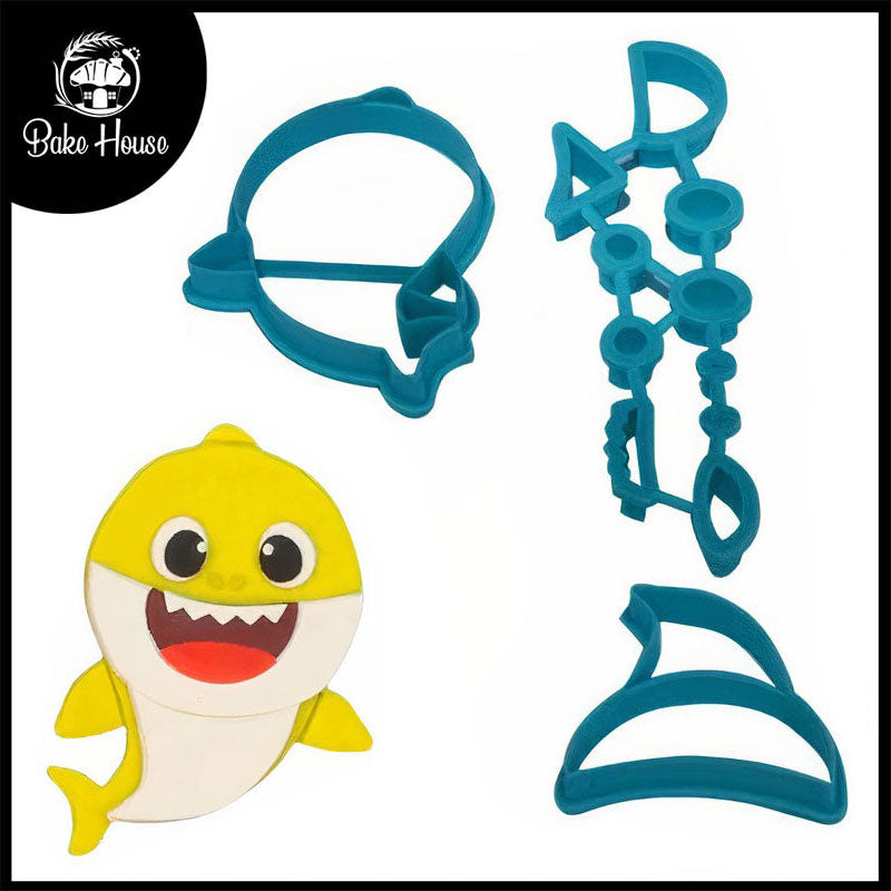 Baby Shark Fondant Cutter Set Plastic (Design 1)