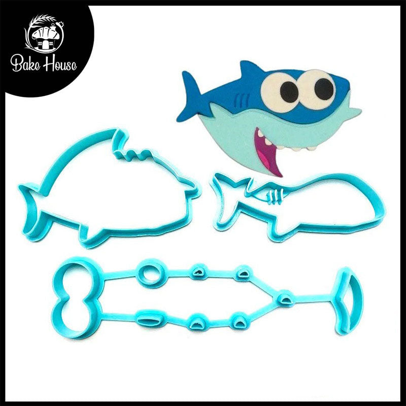 Baby Shark Fondant Cutter Set Plastic (Design 2) – Bakehouse.pk