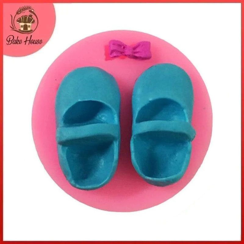 Baby Shoes With Bow Silicone Fondant & Chocolate Mold