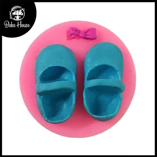 Baby Shoes With Bow Silicone Fondant & Chocolate Mold