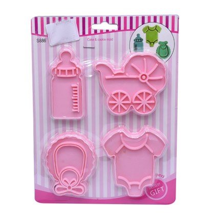 Baby Shower Fondant & Cookie Cutter 4Pcs Set