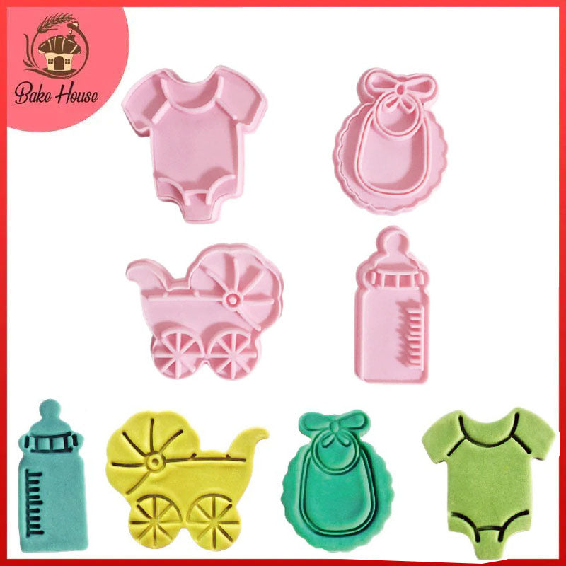 Baby Shower Fondant & Cookie Cutter 4Pcs Set