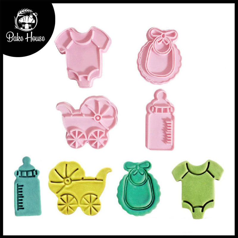 Baby Shower Fondant & Cookie Cutter 4Pcs Set
