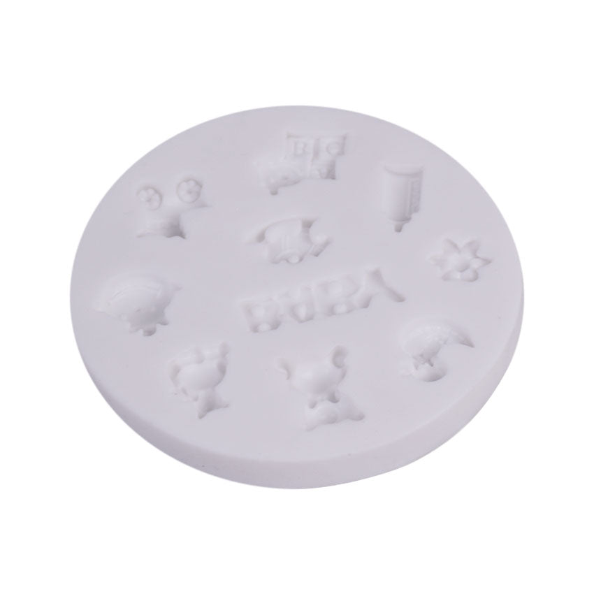 Baby Theme Silicone Fondant Mold 10 Cavity