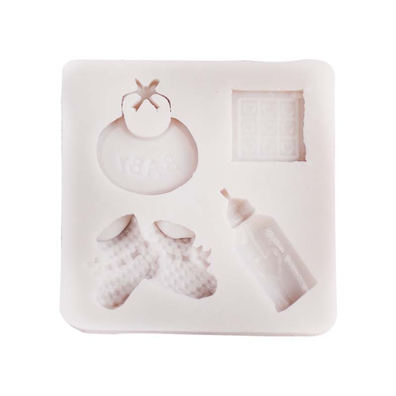 Baby Theme Silicone Fondant Mold 4 Cavity