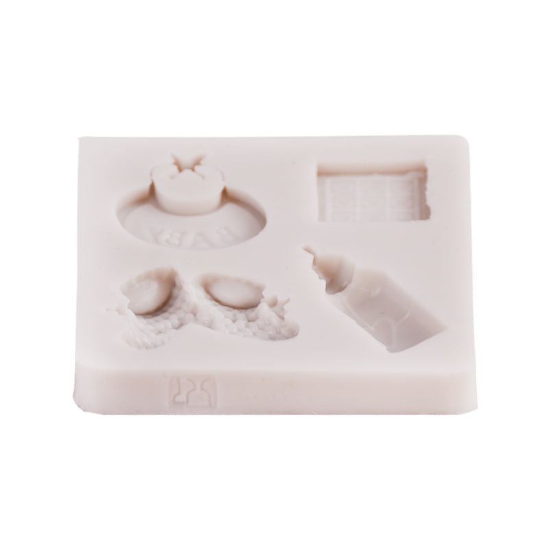 Baby Theme Silicone Fondant Mold 4 Cavity