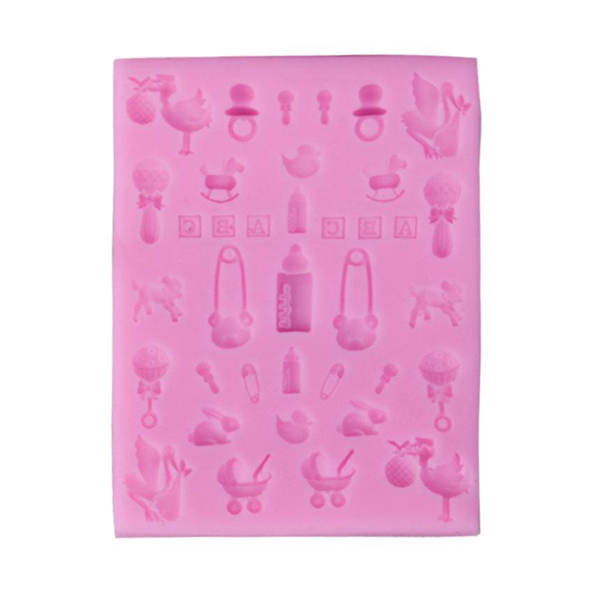 Baby Toys & Accessories Theme Silicone Fondant Mold Sheet 37 Cavity