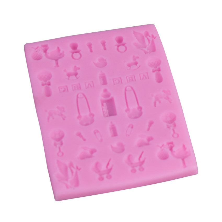 Baby Toys & Accessories Theme Silicone Fondant Mold Sheet 37 Cavity