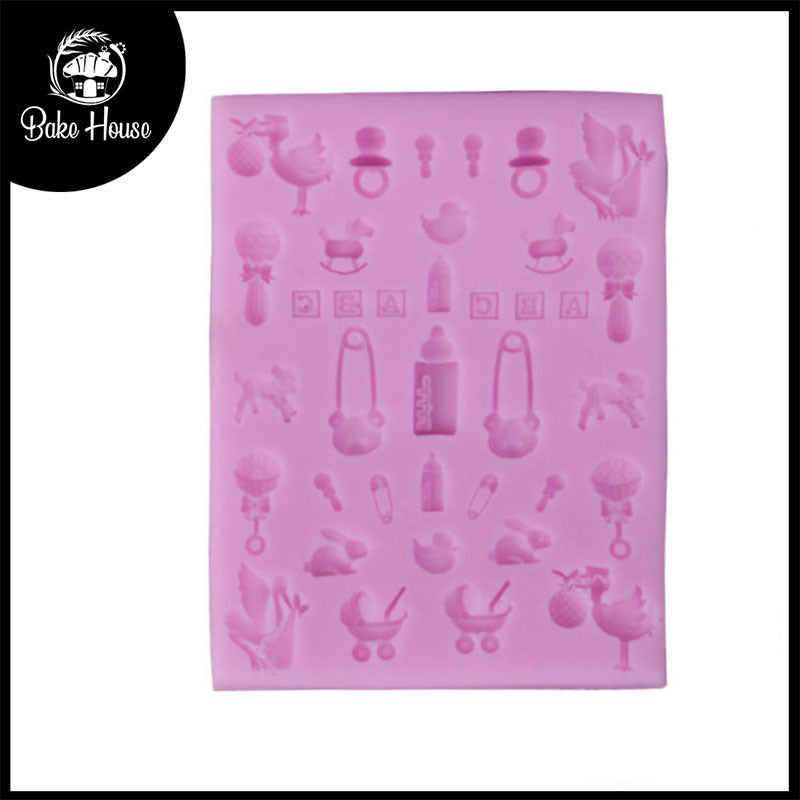 Baby Toys & Accessories Theme Silicone Fondant Mold Sheet 37 Cavity