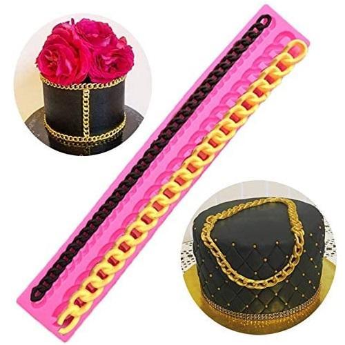 Bag Chain Silicone Fondant Cake Border Mold