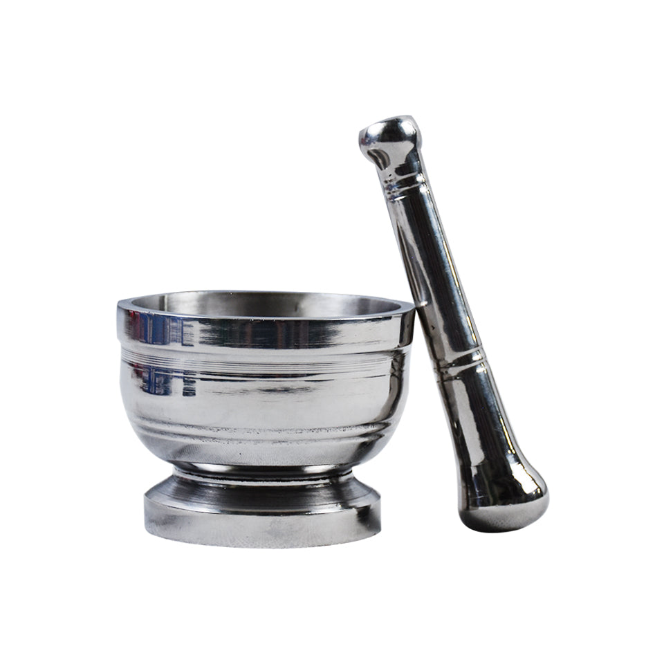 Bahoo Stainless Steel Mortar & Pestle Set Design 02, Size 01