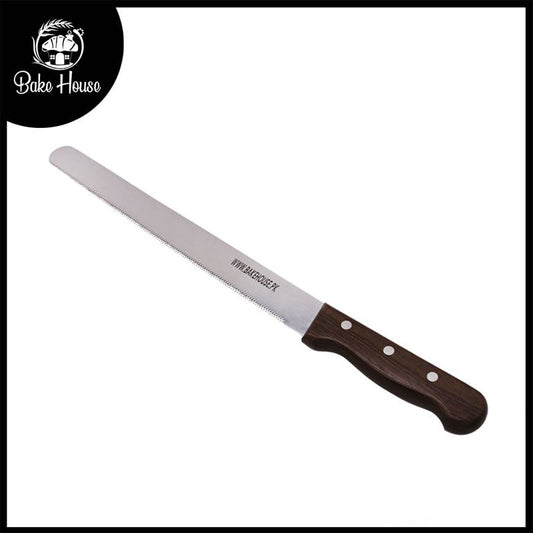 Bake House Cake Cutting Knife Steel With Wood Handle 12 Inch