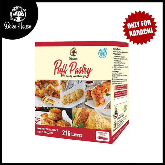 Bake House Ready Made Puff Pastry Dough 400g Pack