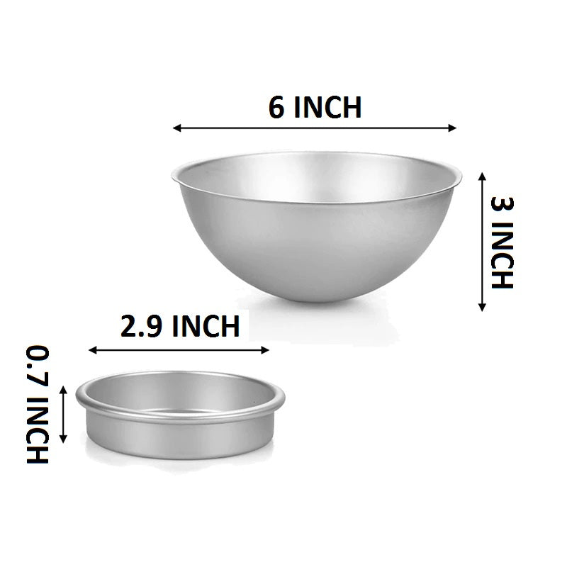 Ball Mold Aluminium 2Pcs With Base