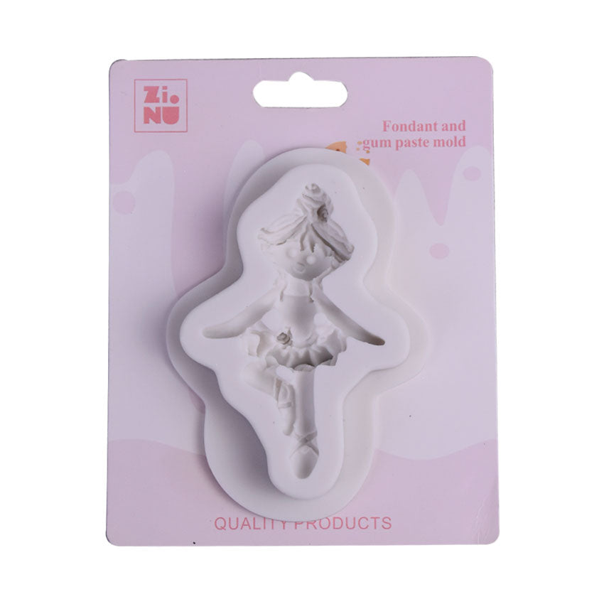 Ballerina Cartoon Character Silicone Fondant Mold