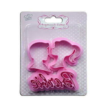 Barbie Girl & Boy Fondant Cutter Plastic 3Pcs Set