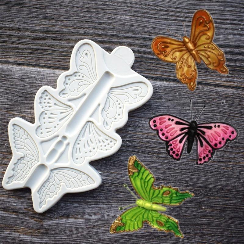 Big Butterfly Silicone Fondant Mold 3Pcs