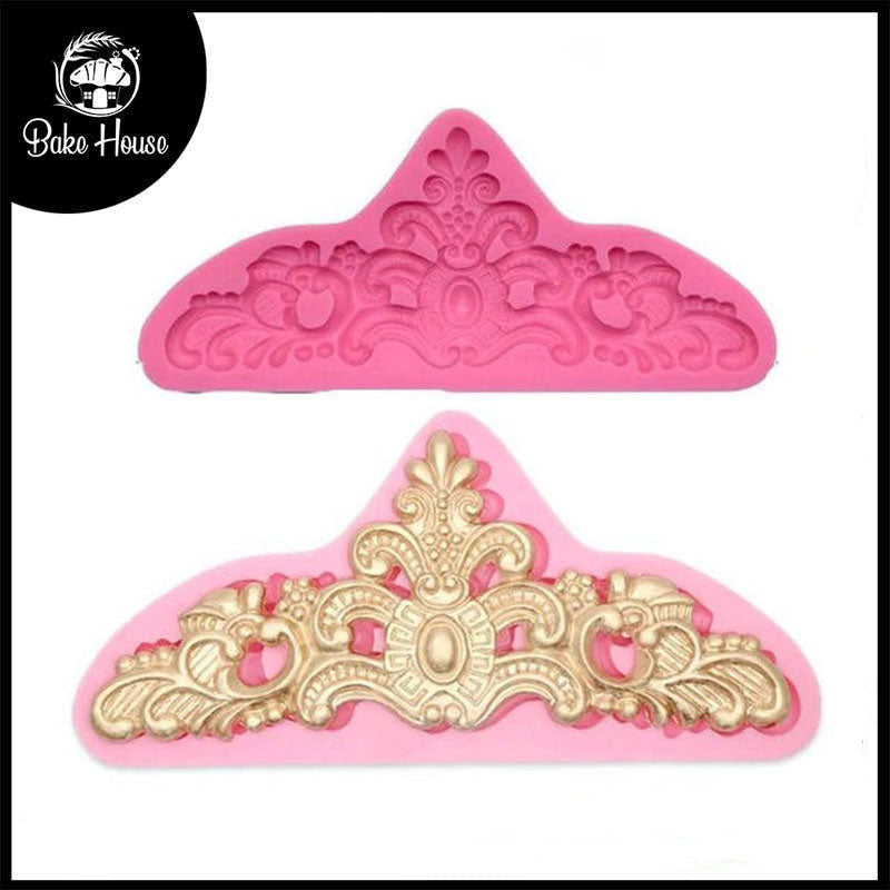 Big Size Crown Cake Topper Decoration Silicone Fondant Mold Design 01