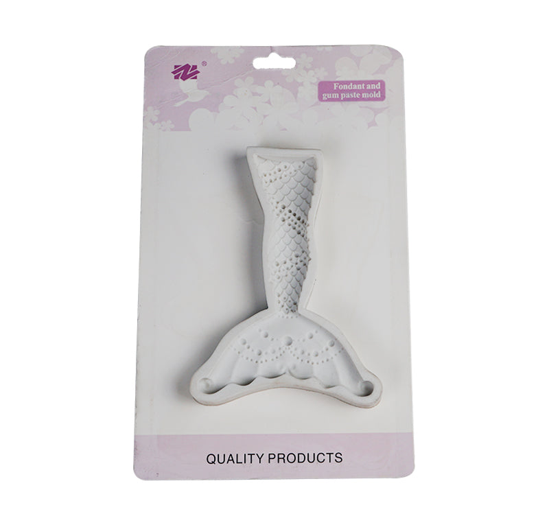 Big Size Mermaid Fish Tail Cake Decorating Topper Silicone Fondant Mold