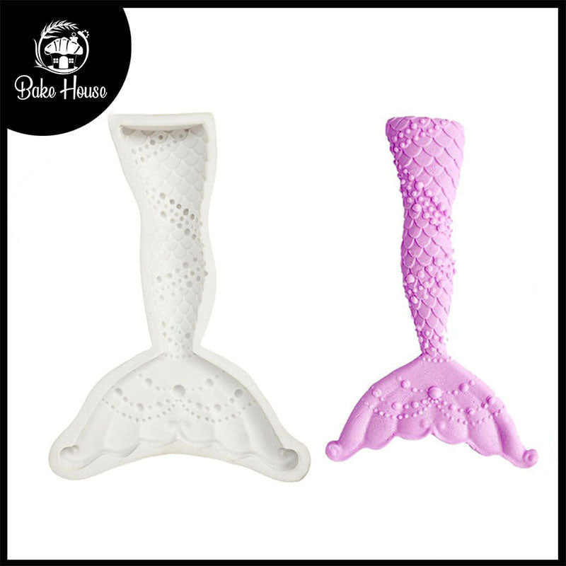 Big Size Mermaid Fish Tail Cake Decorating Topper Silicone Fondant Mold